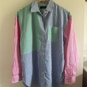 Ralph Lauren Blue, Green, and Pink Striped Shirt